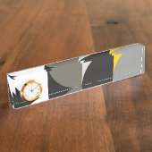 抽象芸術デスク名プレート デスクネームプレート (側面)