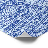 抽象芸術デニムポケット継ぎ目のないパターン ポスター (角)