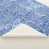 抽象芸術デニムポケット継ぎ間仕様  シェルパブランケット (3/4)