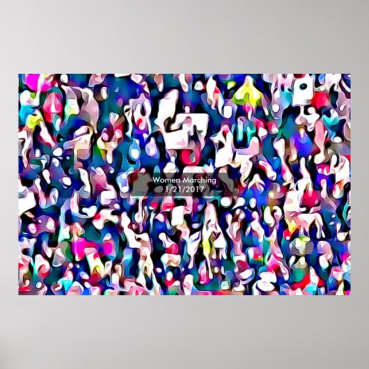 抽象芸術デモ行進の写真 ポスター (正面)