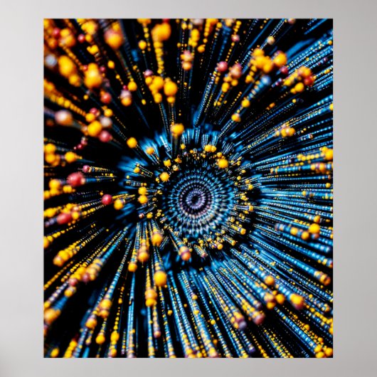 抽象芸術データストリームアート ポスター (正面)