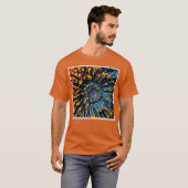 抽象芸術データストリームアート Tシャツ (正面フル)
