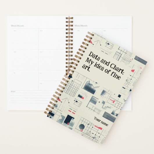 抽象芸術データ可視化カスタムプランナー プランナー手帳 (ディスプレー)