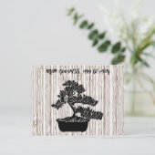 抽象芸術トゥルーズグッド美しい盆栽ツリー引用文 シーズンポストカード (スタンド正面)
