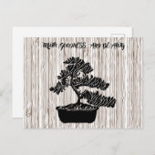 抽象芸術トゥルーズグッド美しい盆栽ツリー引用文 シーズンポストカード (正面/裏面)