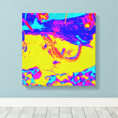 抽象芸術トカゲを巻いたキャンバス キャンバスプリント (インサイチュ (ウッドフロア))