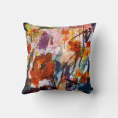 抽象芸術トスカーナポピー装飾用クッション クッション (裏面)