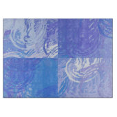 抽象芸術トスターコイズと紫 カッティングボード (正面)