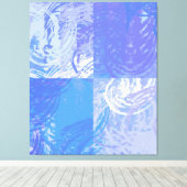 抽象芸術トスターコイズと紫 キャンバスプリント (インサイチュ (ウッドフロア))