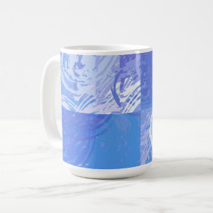 抽象芸術トスターコイズと紫 コーヒーマグカップ