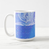 抽象芸術トスターコイズと紫 コーヒーマグカップ (左)
