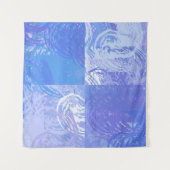 抽象芸術トスターコイズと紫 タペストリー (正面(横))