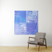 抽象芸術トスターコイズと紫 タペストリー (インサイチュ(横))