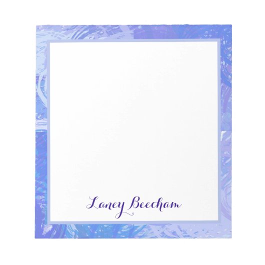 抽象芸術トスターコイズと紫 ノートパッド (正面)