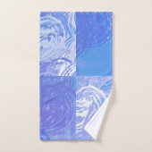 抽象芸術トスターコイズと紫 バスタオルセット (ハンドタオル)