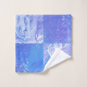 抽象芸術トスターコイズと紫 バスタオルセット (ウォッシュタオル)