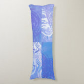 抽象芸術トスターコイズと紫 ボディピロー (正面縦)