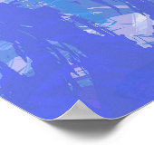 抽象芸術トスターコイズと紫 ポスター (角)