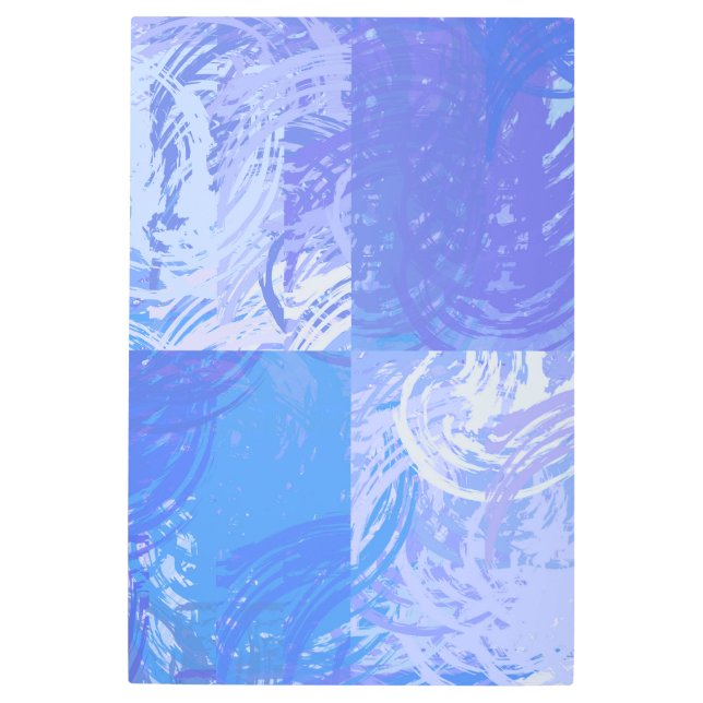 抽象芸術トスターコイズと紫 メタルプリント (正面)