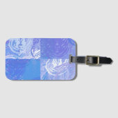 抽象芸術トスターコイズと紫 ラゲッジタグ (正面横)