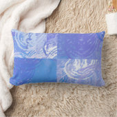 抽象芸術トスターコイズと紫 ランバークッション (ブランケット)