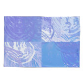 抽象芸術トスターコイズと紫 枕カバー (裏面-左)