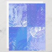 抽象芸術トスターコイズパープルスクラップブック紙 (正面/裏面)