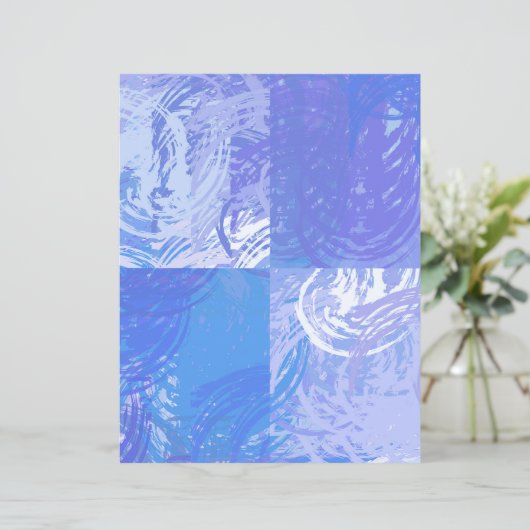 抽象芸術トスターコイズパープルスクラップブック紙 (スタンド正面)