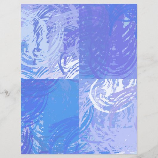 抽象芸術トスターコイズパープルスクラップブック紙 (正面)