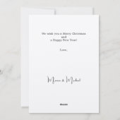 抽象芸術トナカイのベージュモダンクラフト シーズンカード (裏面)