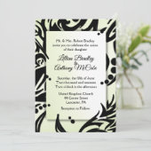 抽象芸術トバル結婚式招待状オリーブ 招待状 (スタンド正面)