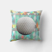 抽象芸術トライアングルゴルフボールボーイズ誕生記録 クッション (裏面)