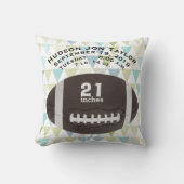 抽象芸術トライアングルフットボールボーイズ誕生レコード クッション (正面)