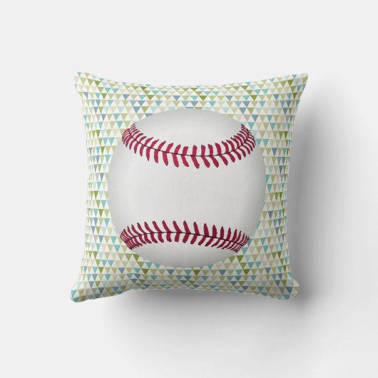 抽象芸術トライアングルベースボールボーイズ誕生記録 クッション (裏面)