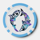 抽象芸術トライバルザメ ポーカーチップ (裏面)