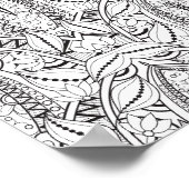 抽象芸術トライバルドードル2 ポスター (角)