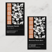 抽象芸術トライバルパタエレガントーン – かわいいフローラ 名刺 (正面/裏面)