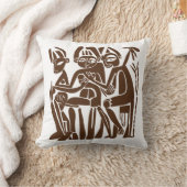 抽象芸術トライバルヒーリング姿 クッション (ブランケット)