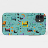 抽象芸術トライバルマヤ古代顔パターン1 Case-Mate iPhoneケース (裏面(横))