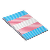 抽象芸術トランスジェンダープライドフラグ ノートブック (右側)