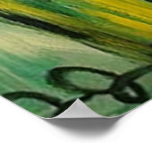 抽象芸術トランペット奏者 ポスター (角)