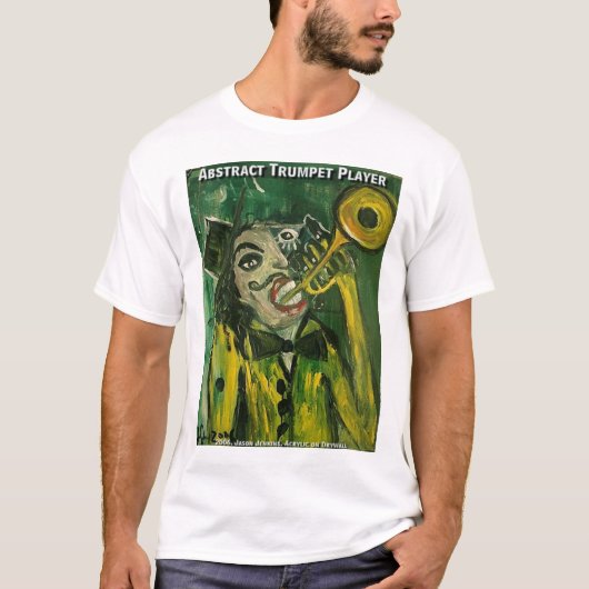抽象芸術トランペット奏者 Tシャツ (正面)