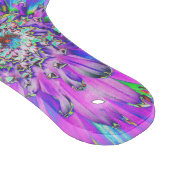 抽象芸術トリップ（幻覚体験）のようなアクア、ライムグリーンとパープルダリア カッティングボード (角)