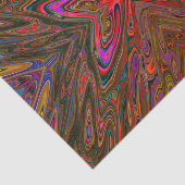 抽象芸術トリップ（幻覚体験）のようなオレンジとマゼンタ蝶 薄葉紙 (詳細)