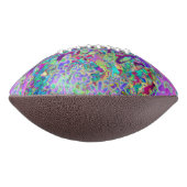 抽象芸術トリップ（幻覚体験）のようなピンクと紫の花 アメリカンフットボール (回転90)