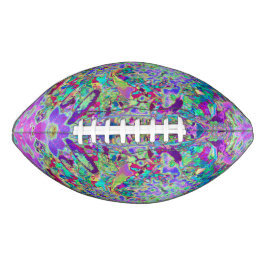 抽象芸術トリップ（幻覚体験）のようなピンクと紫の花 アメリカンフットボール