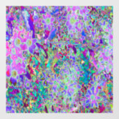 抽象芸術トリップ（幻覚体験）のようなピンクと紫の花 ウィンドウサイン (シート)