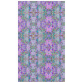 抽象芸術トリップ（幻覚体験）のようなピンクと紫の花 テーブルクロス (正面)