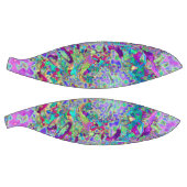 抽象芸術トリップ(幻覚体験)のようなピンクと紫の花 バスケットボール (パネル)