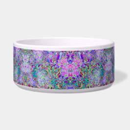 抽象芸術トリップ（幻覚体験）のようなピンクと紫の花 ボウル